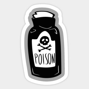 few drops of poison in cute bottle Sticker